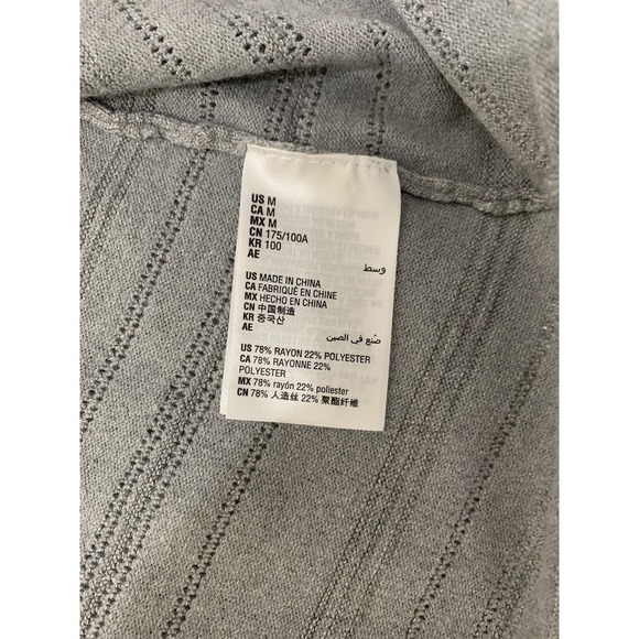 (B-204) Karen Scott Gray open front Knit cardigan Womens size M Ligthweight - Picture 9 of 9